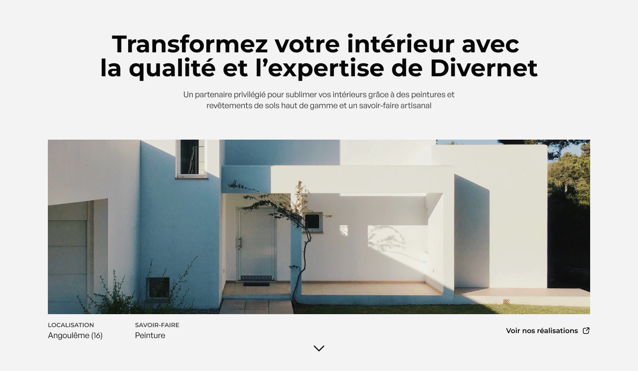 Page d'accueil du site web de Divernet